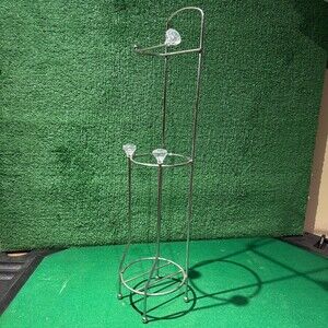 Bath Bliss Crystal Ball Chrome Freestanding Basket Toilet Paper Holder 4 -Rolls